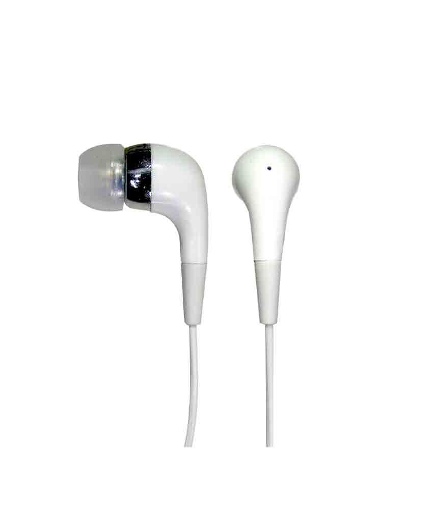 Adcom Wired Earphone With Mic - White available at snapdeal for Rs.124