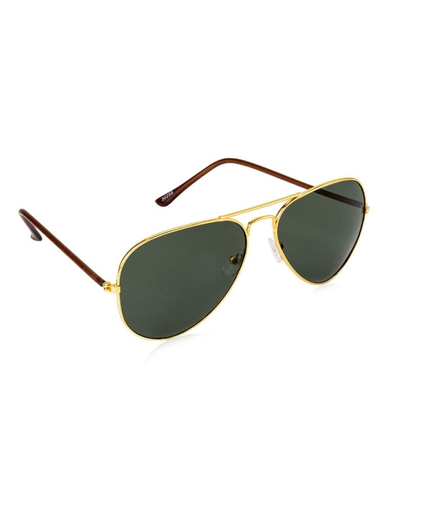 Rafa Green Cr Lens Metal Aviator Sunglasses