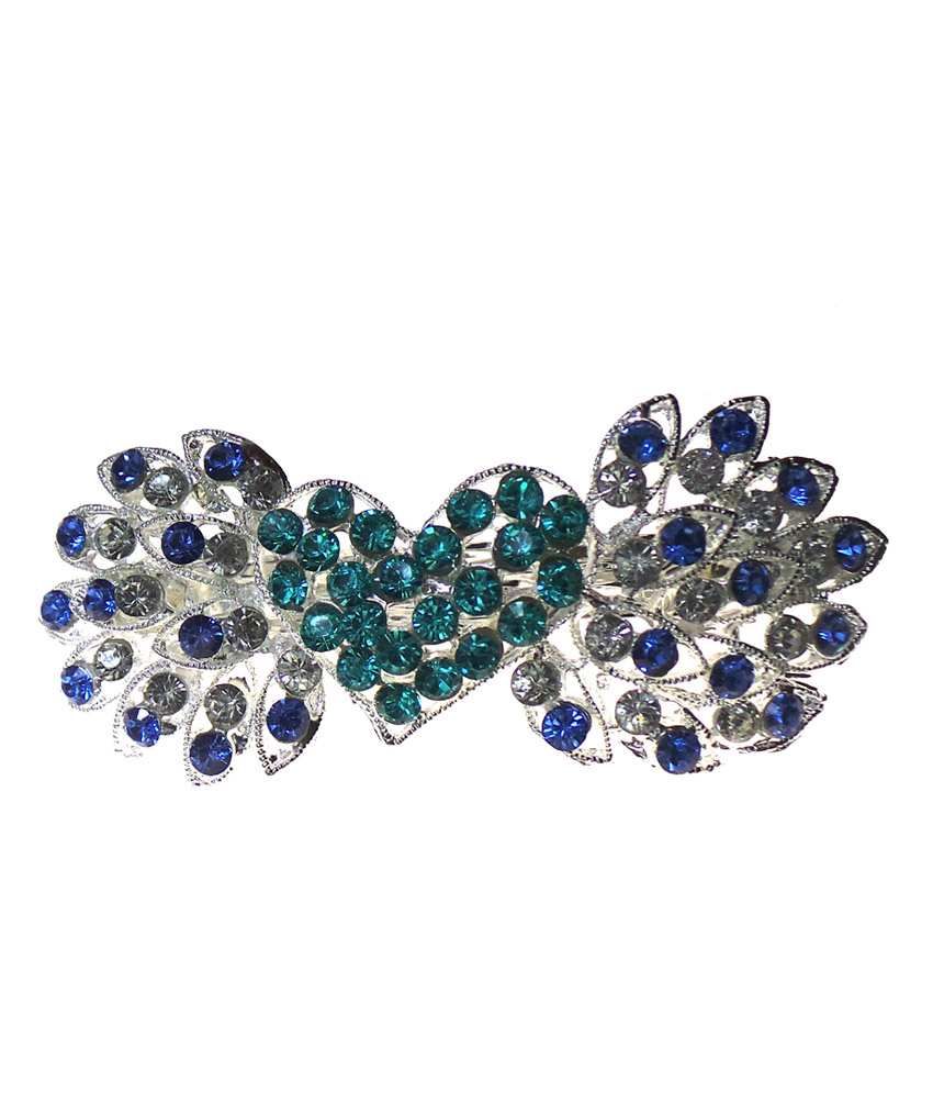 34 Off On Modish Look Blue Wedding Hair Clip On Snapdeal