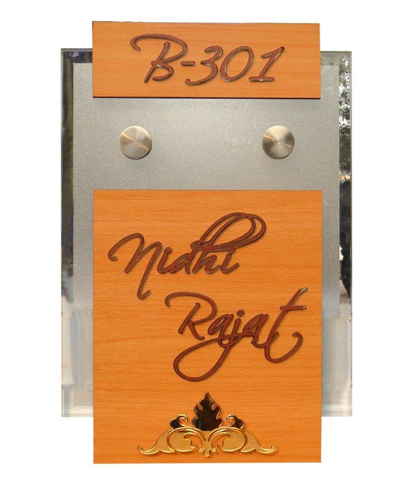 20 Off On Handmade Brown Acrylic Name Plate Door Accessories On
