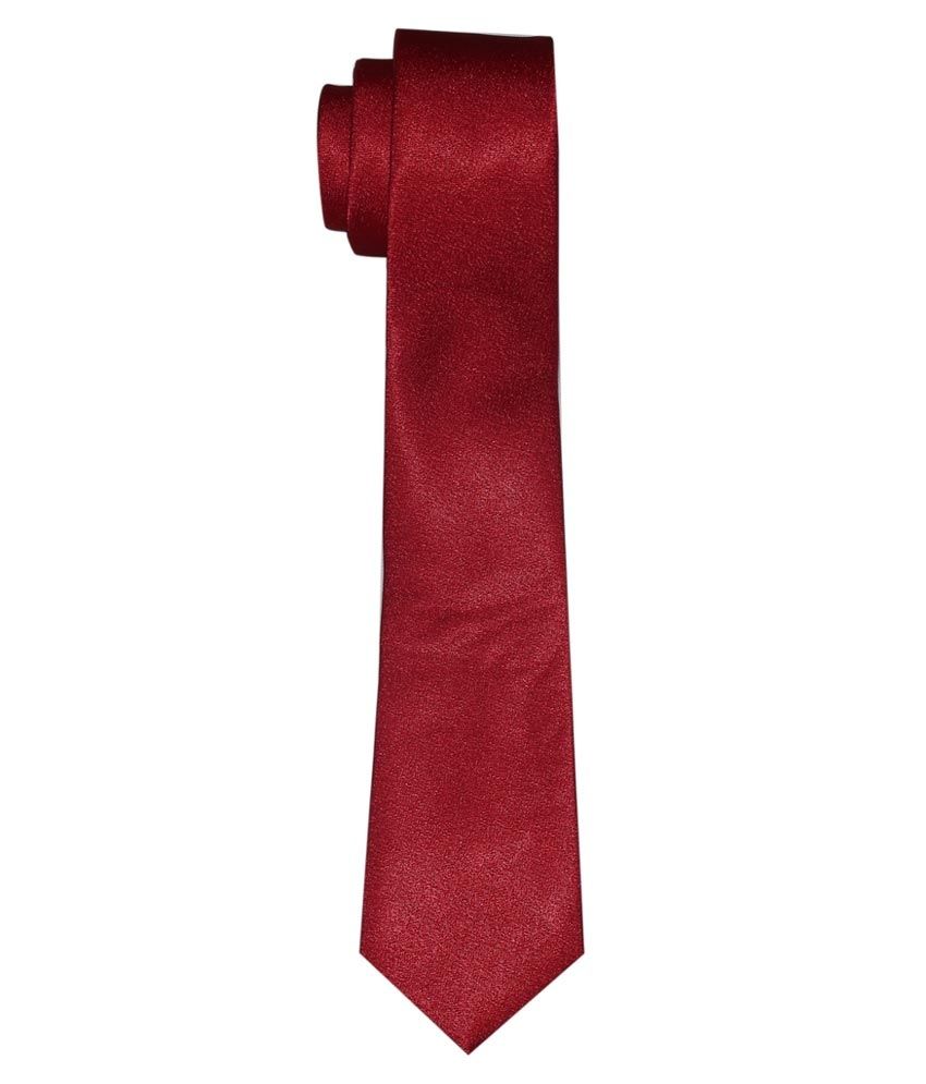 Magson Neo Red Color Silk Formal Narrow Ties Buy 2 Get 4