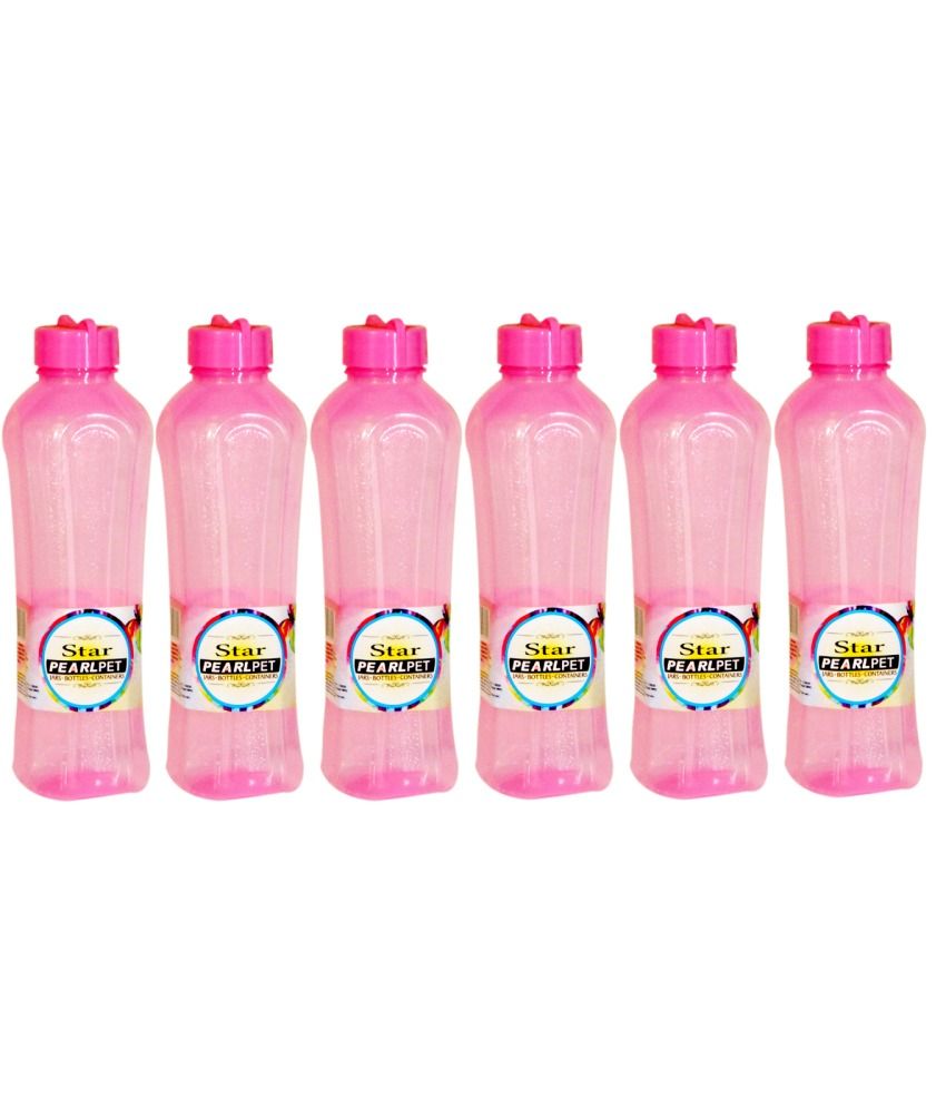Pearl Pet Star Square Water Bottles Set Pink (6 Pcs) available at snapdeal for Rs.397