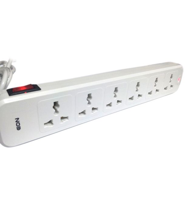 Brand - Eon 6 Socket Surge Protector Extension Board Spike Guard Spike Buster 1.5 Meter (superior Quality) With Fuse -(power Strip) available at snapdeal for Rs.443