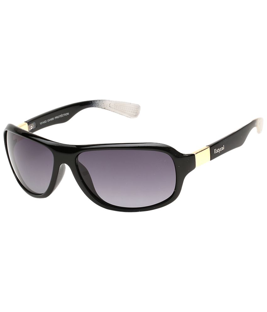 Estycal Lovely Black Wrap Around Sunglasses For Women