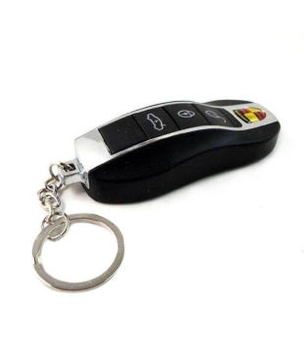 Out Of Box Electric Shock Car Remote Keychain Keyring Toy Prank With Laser Light