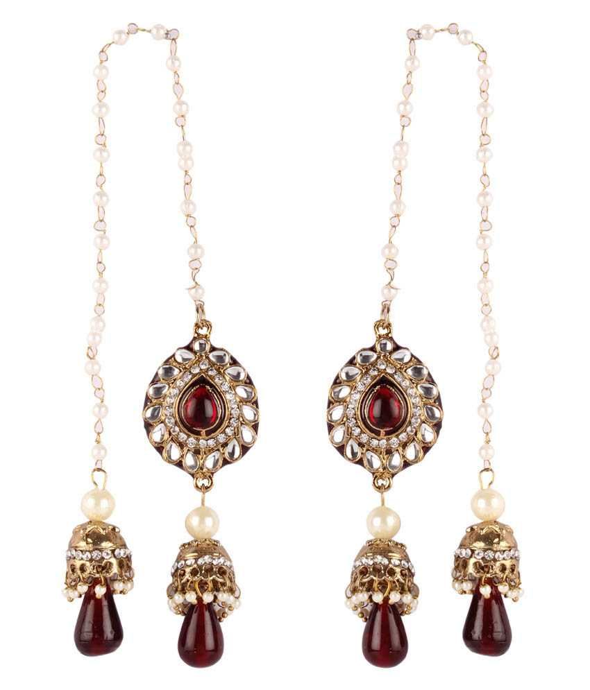 Kashmiri on sale jhumka gold