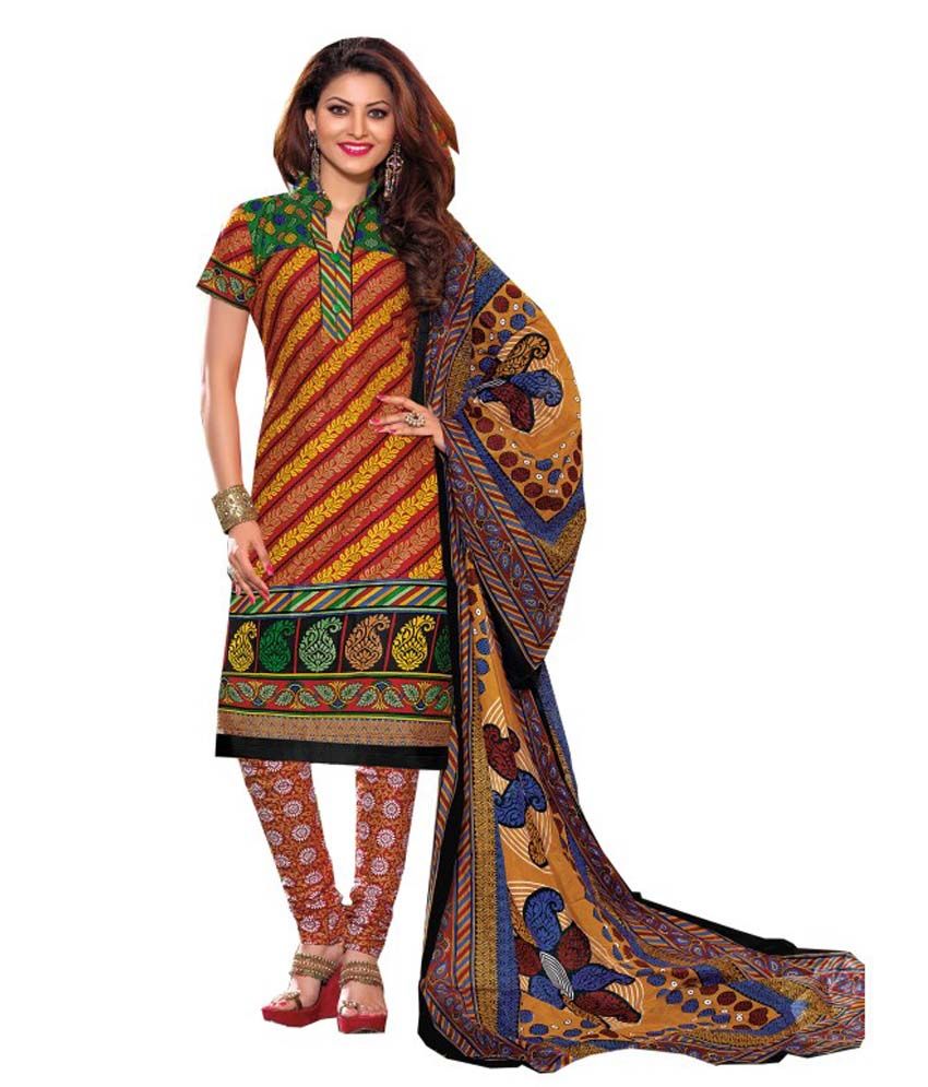 Kuki Fashion Printed Cotton Dress Material