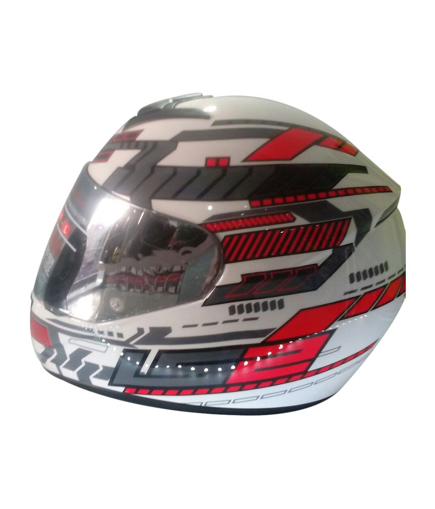 Ls2 Ff350 Tron White And Red Full Face Helmet available at snapdeal for Rs.4406