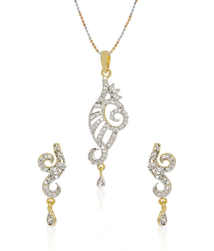 86 Off On Jewels Galaxy Designer American Diamond Pendant Set With Jewels Galaxy Designer American Diamond Pendant Set With Chain