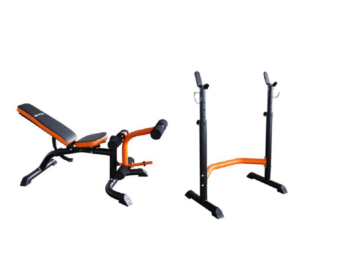 Nivia Weight Bench + Nivia Rack Stand