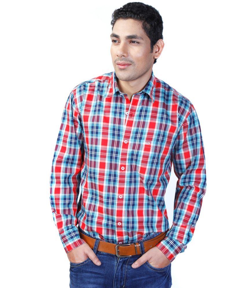 5% OFF on Sparky Slim Fit Casual Check Shirt on Snapdeal