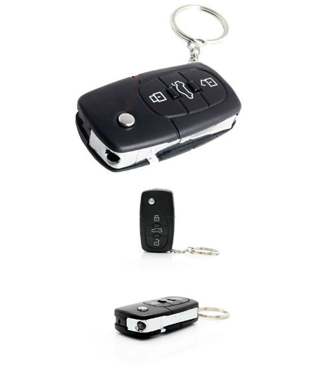Out Of Box Electric Shock Car Remote Keychain Keyring Prank Toy With Led Torch Laser Light