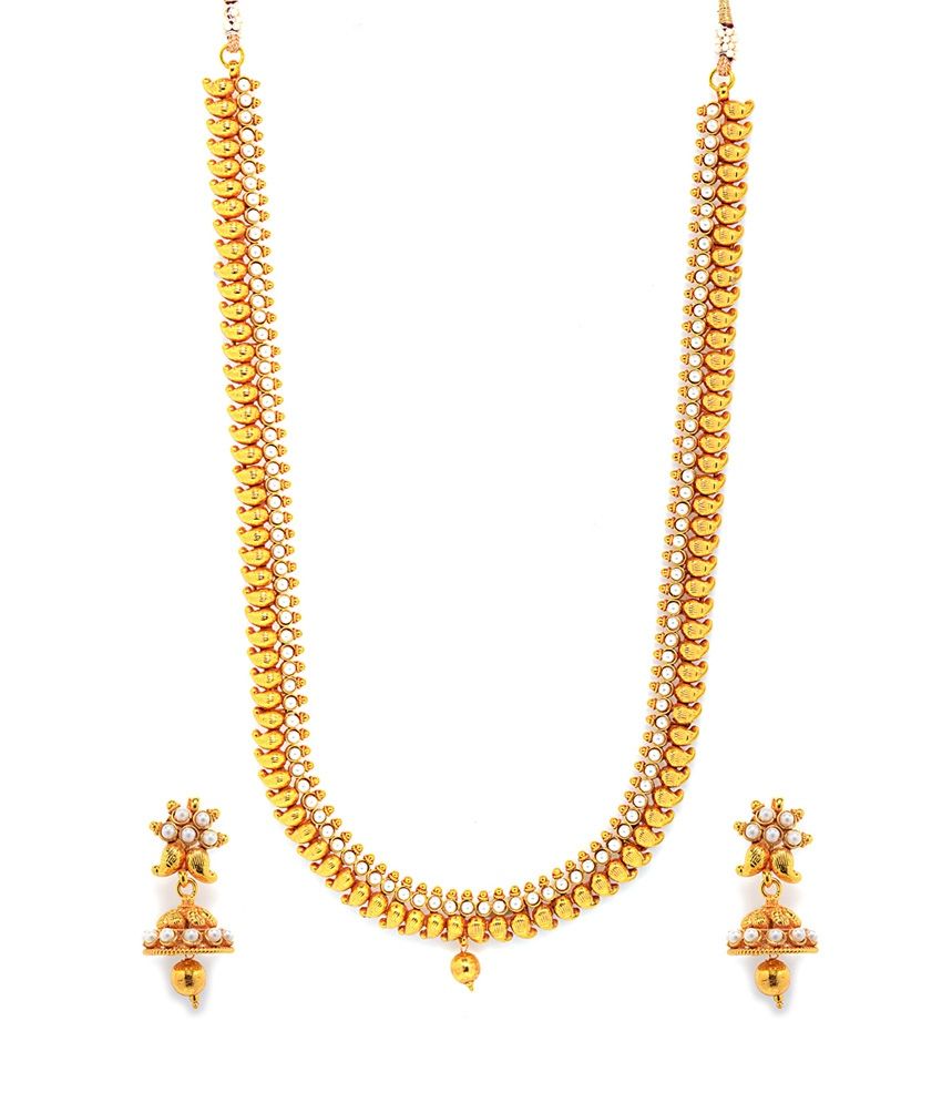 Alankruthi Gold Plated Traditional Wedding & Engagement Wear Necklace Set