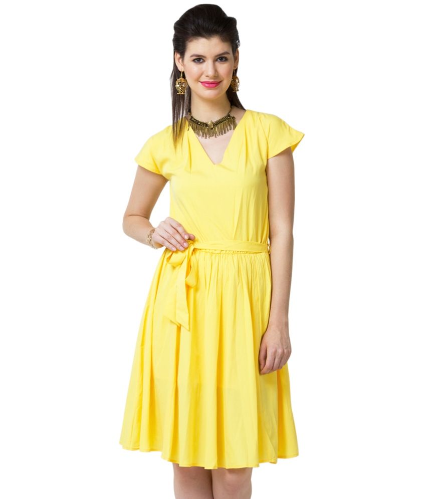 Yepme Yellow Polyester Dress