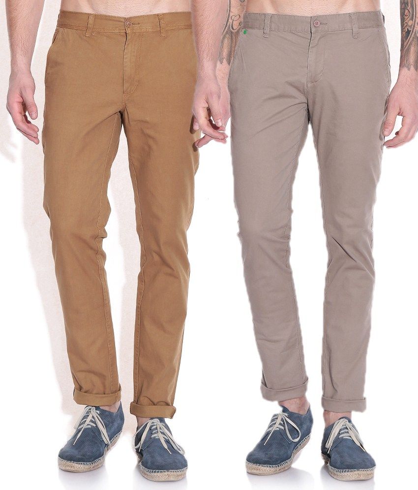 Ruggers Young Pack Of 2 Tapered Fit Casual Trousers