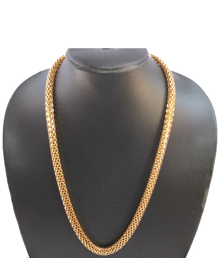 65% OFF on Magic Stones 18ct Men's Gold And Platinum Plated Chain