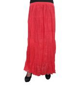 India Trendzs Red Designer Cotton Long Skirt