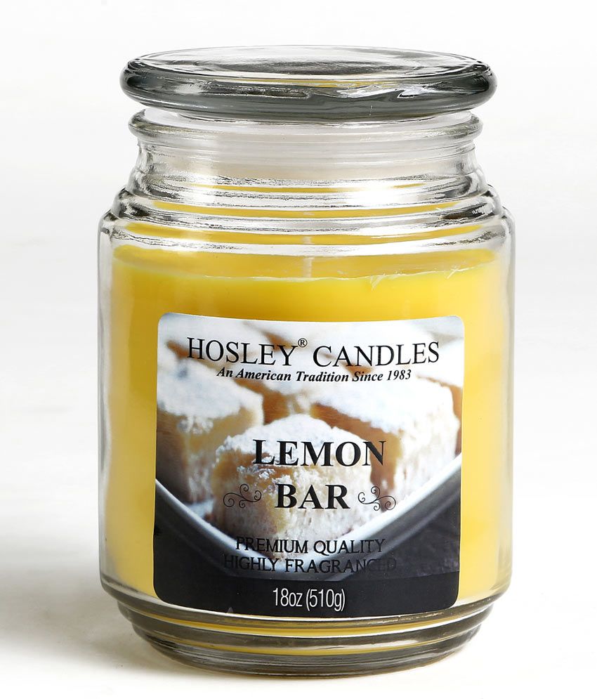 Hosley Yellow Lemon Bar Large Jar Candle Buy Hosley Yellow Lemon Bar