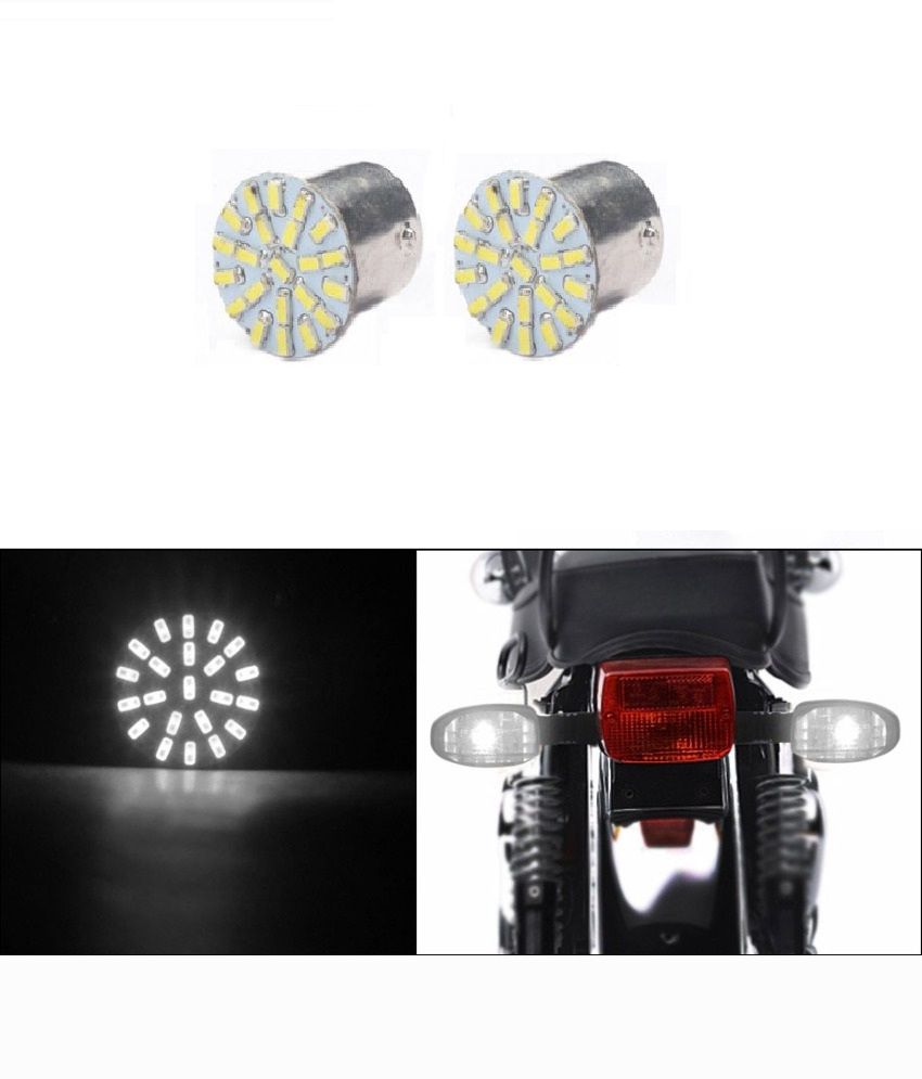 Mxs Motosport White Bike Turn Indicator Led Smd Bulb For Royal Enfield Cruiser Thunderbird 350 - Set Of 2