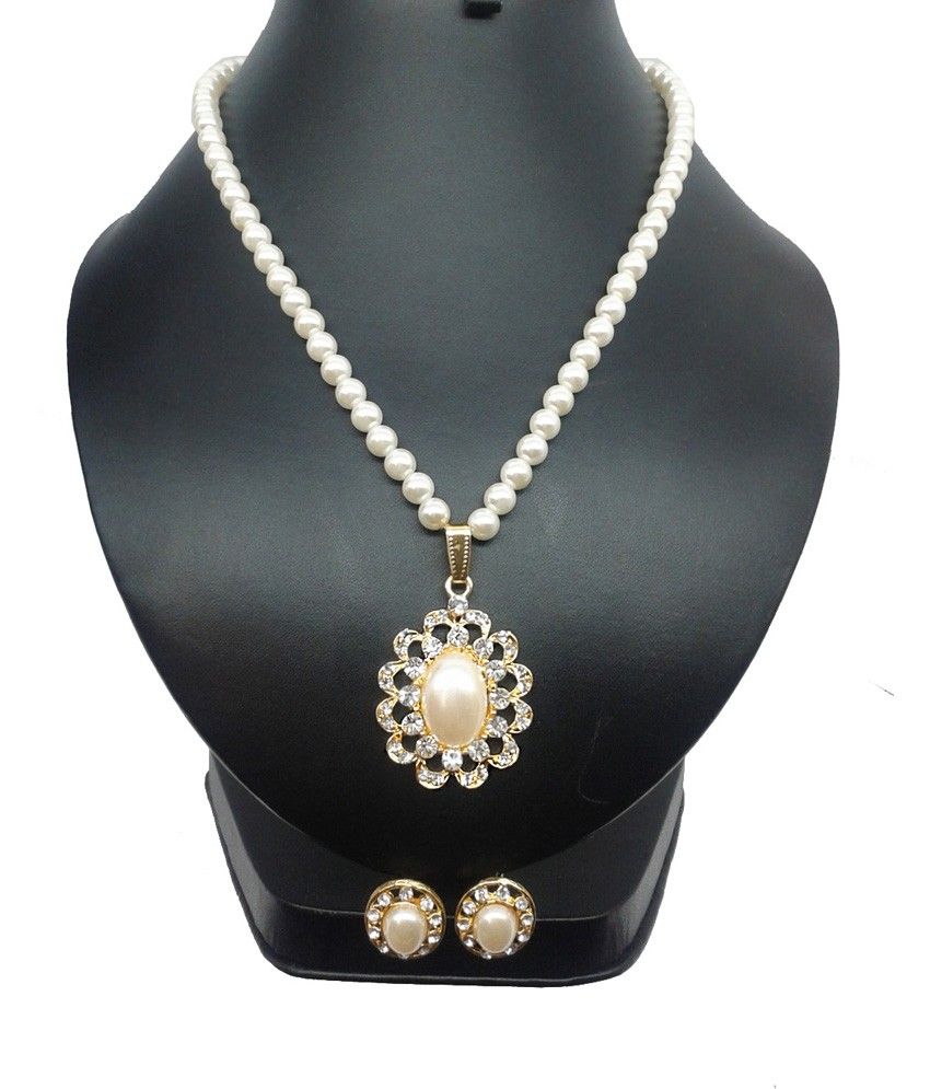 snapdeal pearl necklace set