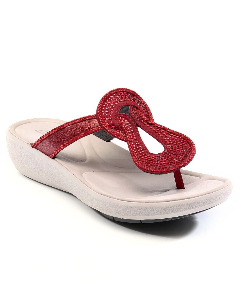 OFF on Clarks Wave Glitz Red Sandals on 