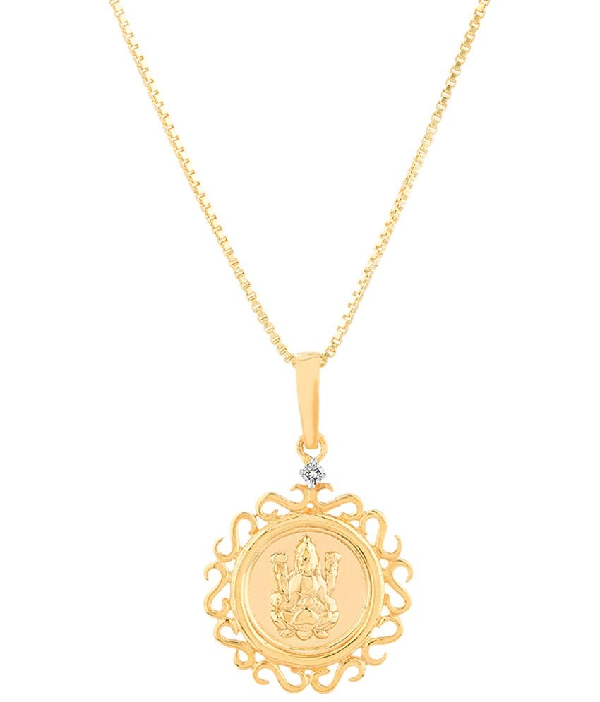 Voylla 9 Kt Ginni Gold American Diamond Pendant With Chain On Snapdeal Paisawapas Voylla 9 Kt Ginni Gold American