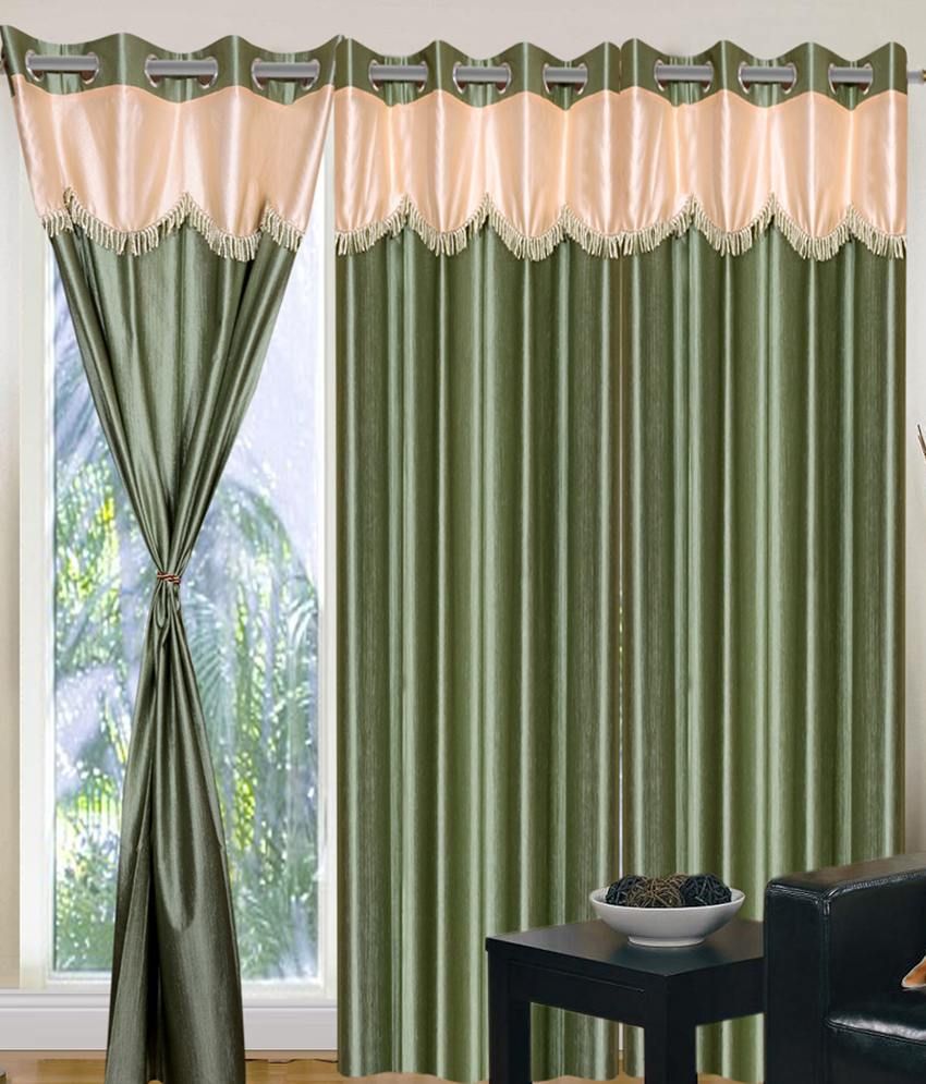 14 Off On Home Sazz Green Valance Set Of 2 Fancy Long Door