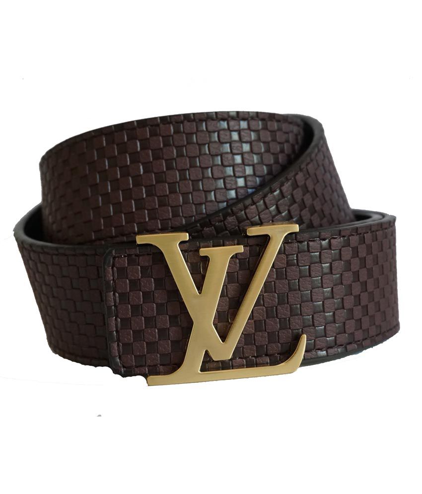 LV Brown Leather Reversible Casual Belt For Men: Buy Online at Low Price in India - Snapdeal