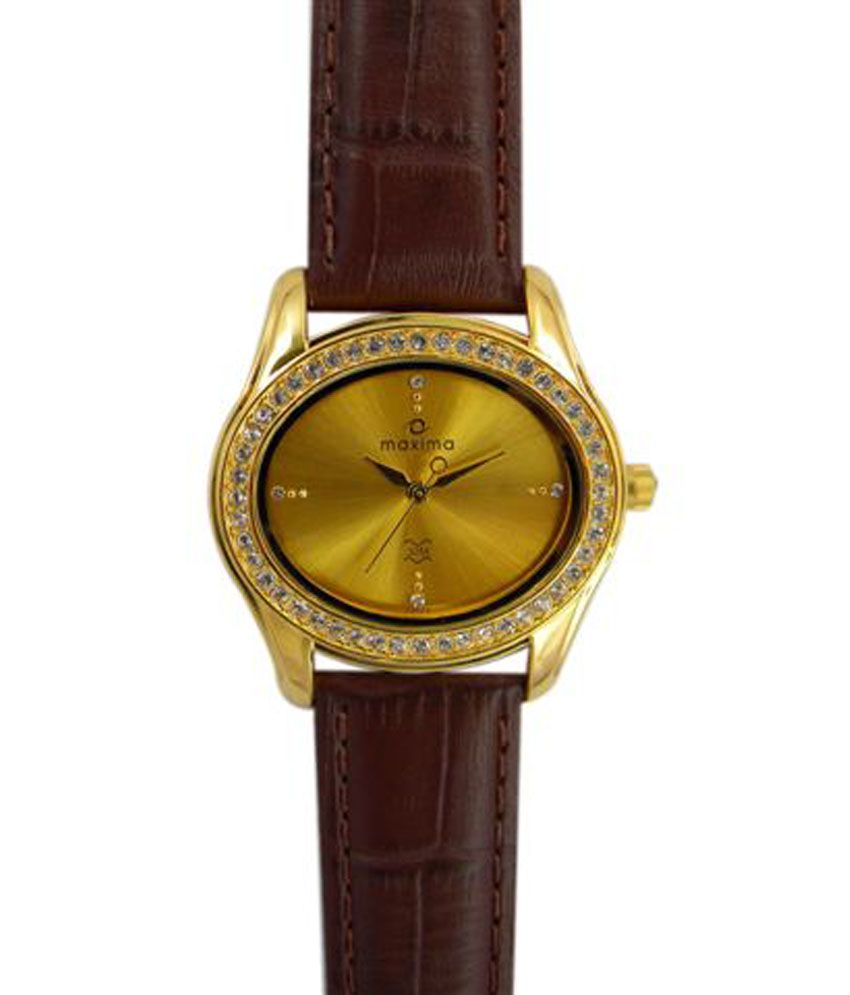 Maxima Gold Shaped Dial Quartz Watch Price in India Buy Maxima Gold Shaped Dial Quartz Watch