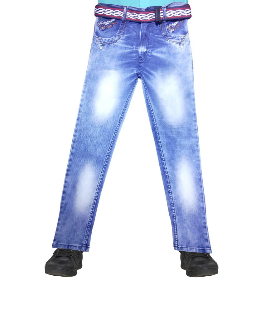 ... Blue Denim Washed Slim Jeans For Boys available at SnapDeal for Rs.770