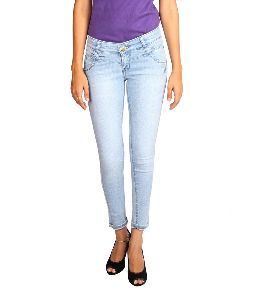 Fungus Fashionable Blue Denim Slim Fit Jeans available at snapdeal for Rs.1439