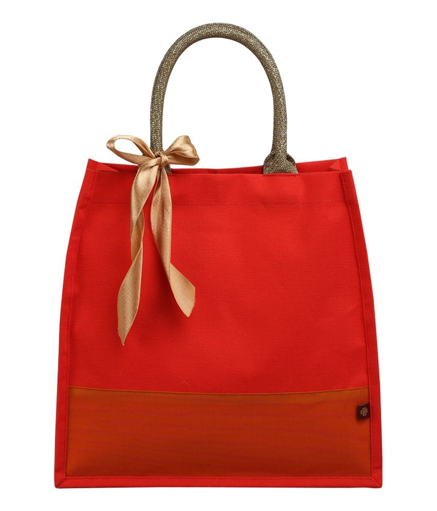 Rishteybags Red Canvas Cloth Women's Hanbag available at snapdeal for Rs.127