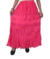 India Trendzs Pink Cotton Women's Skirt