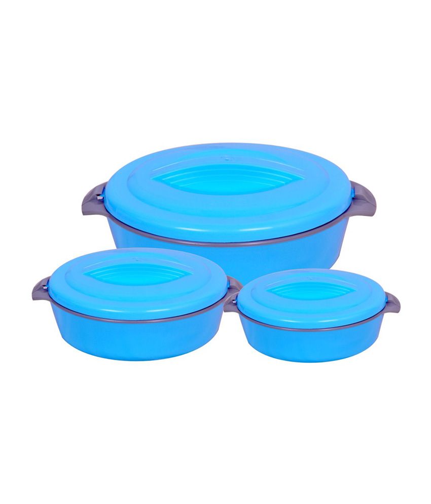 Asian Pride Home Blue Casserole - Set Of 3 available at snapdeal for Rs.98