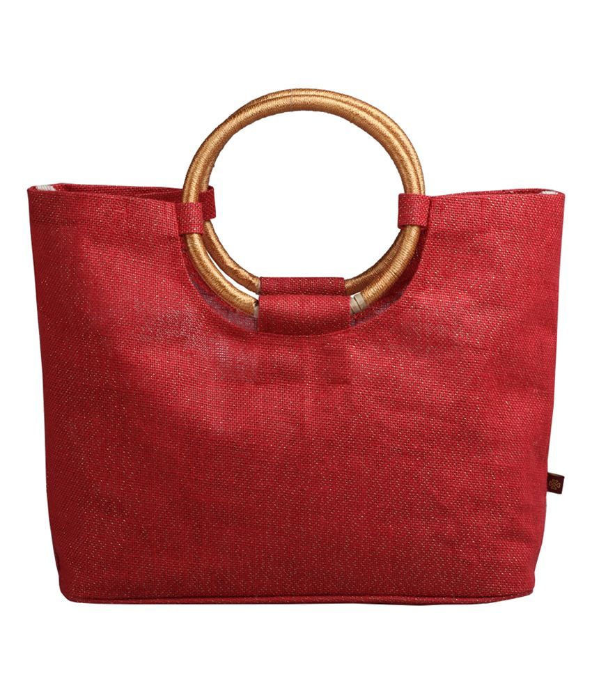 Rishteybags Maroon Jute Women's Hanbag available at snapdeal for Rs.127