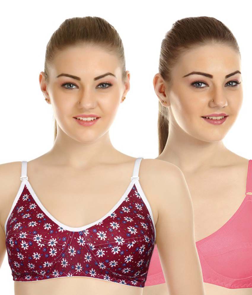 Buy Souminie Cotton Non-padded Bra -pack Of 2 on Snapdeal