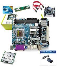 Zebronics DDR2 Zebronics Kit With 2.4ghz Intel Core2duo Cpu, Fan & 1gb Ddr2 Ram & Usb Optical Mouse Motherboard