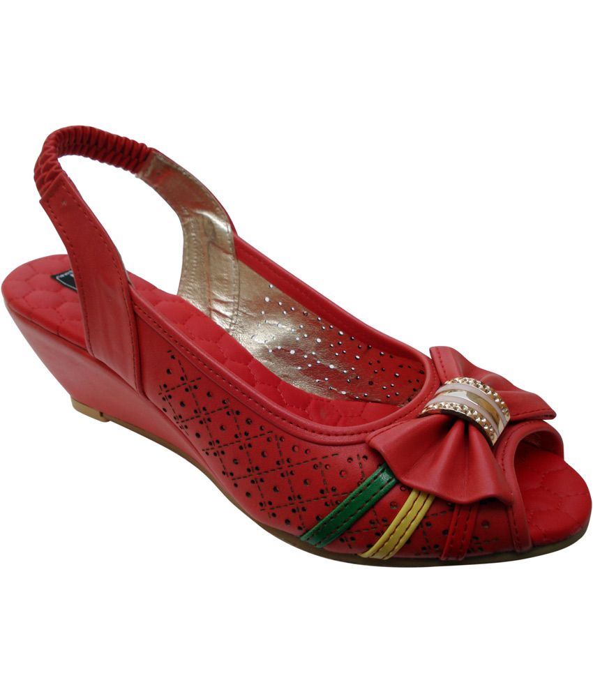 red low wedges