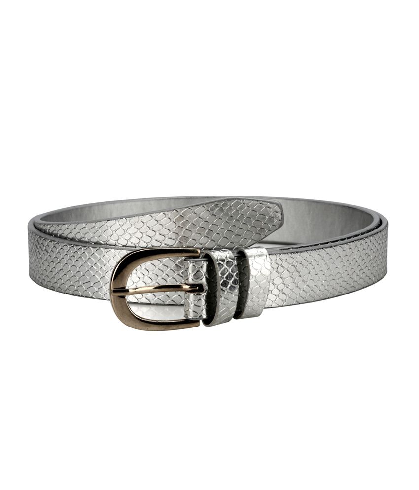Orkee Women Party Silver Artificial Leather Belt (Silver-01): Buy Online at Low Price in India ...