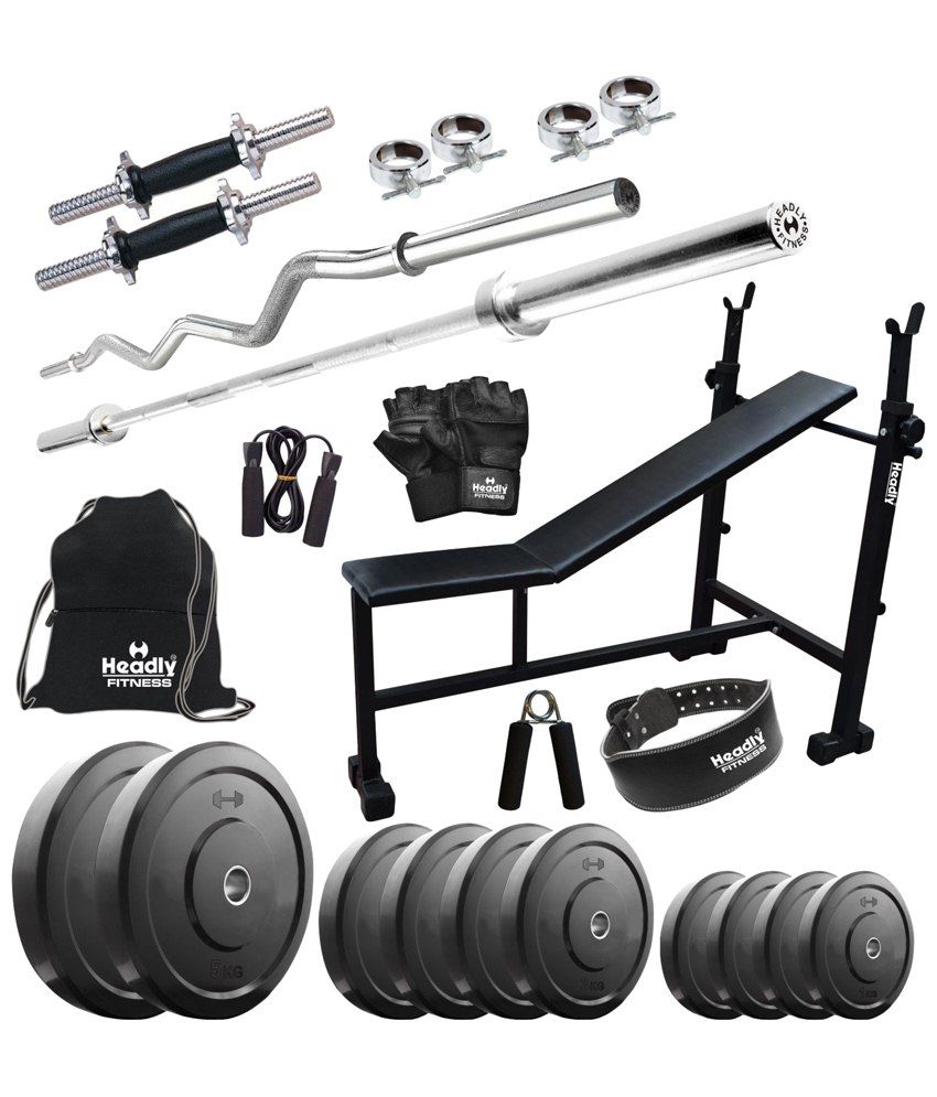 22 OFF on Headly 75kg Home Gym Set With 14 Inch Dumbbell Rods