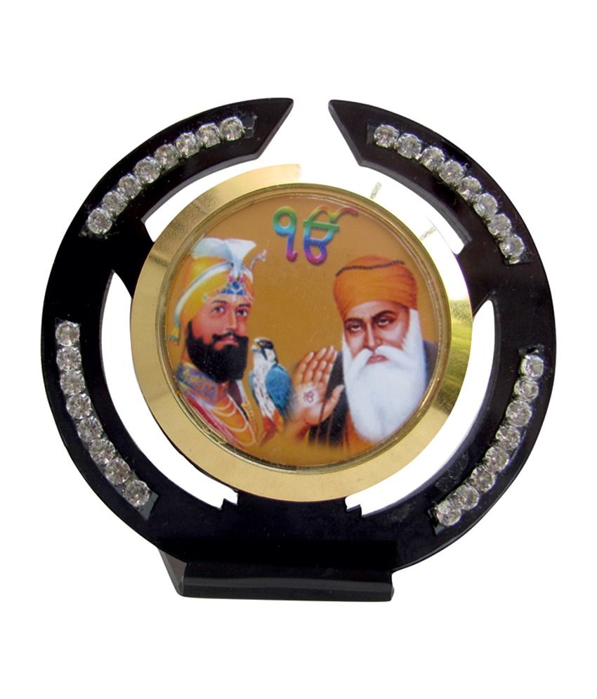 Opulent Silver Stone Car Temple Guru Nanak Ji And Guru Gobind Ji