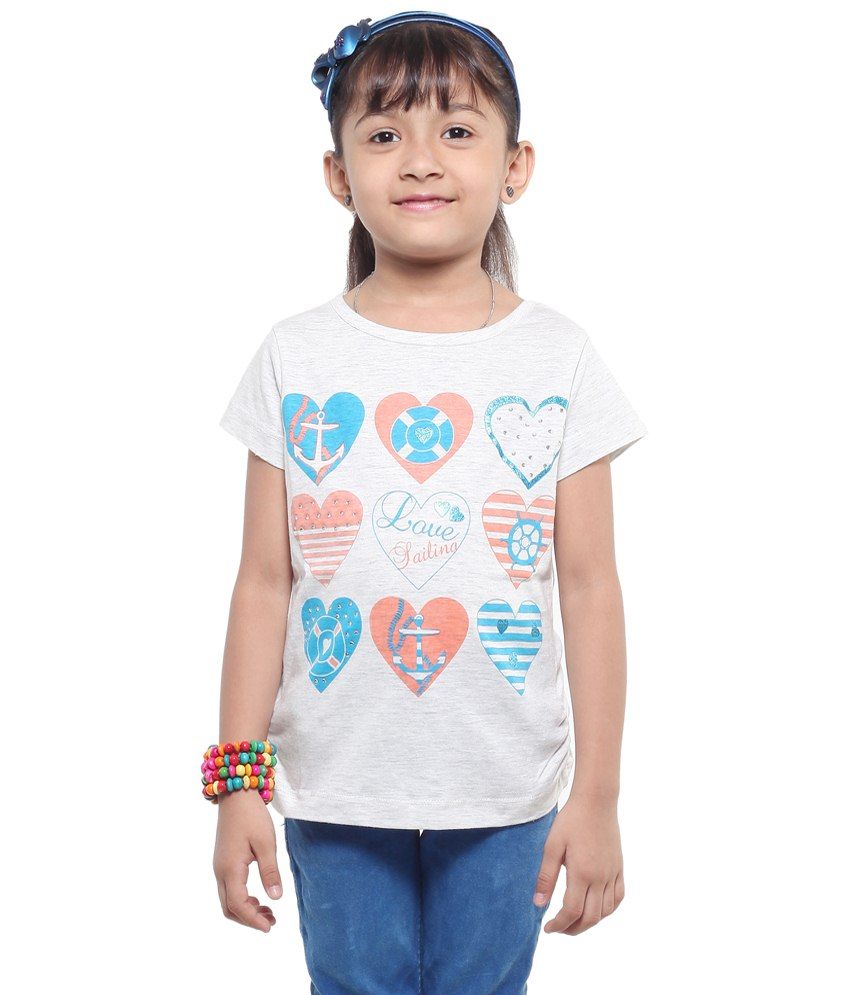 Shoppers Stop White Cotton T Shirt 