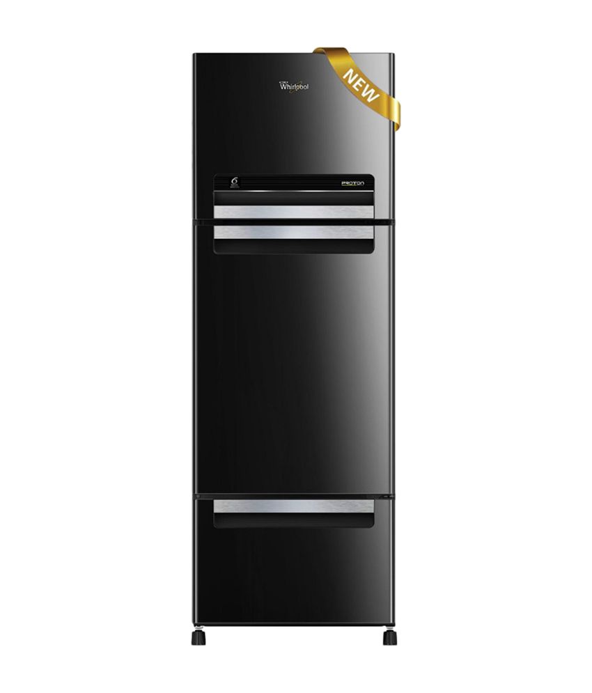Whirlpool 330 Ltrs Fp 343d Royal Protton Triple Door Refrigerator - Mirror Black available at snapdeal for Rs.42047