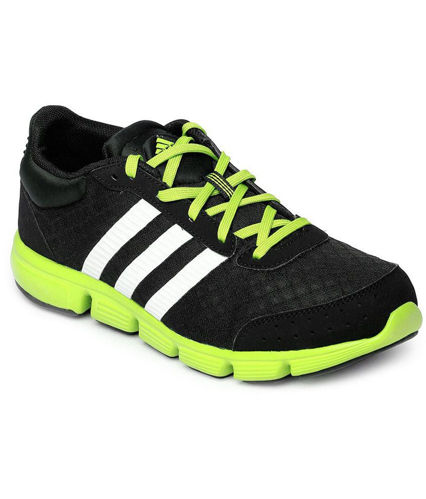 Adidas Black \u0026 Green Lace Sport Shoes 