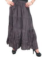 India Trendzs Black Cotton Solids Long Skirt