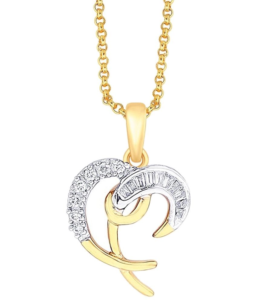 D'damas Startling 18 Kt Gold Plated Diamond Pendant Buy D'damas