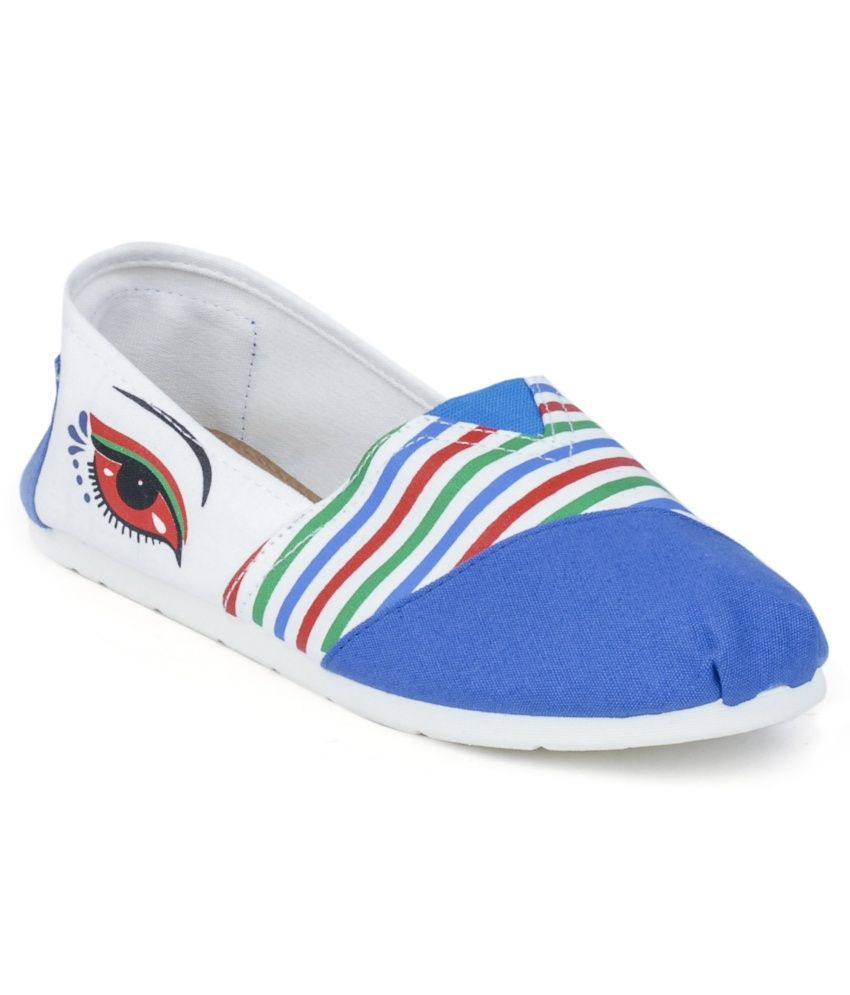 blue jean flat shoes