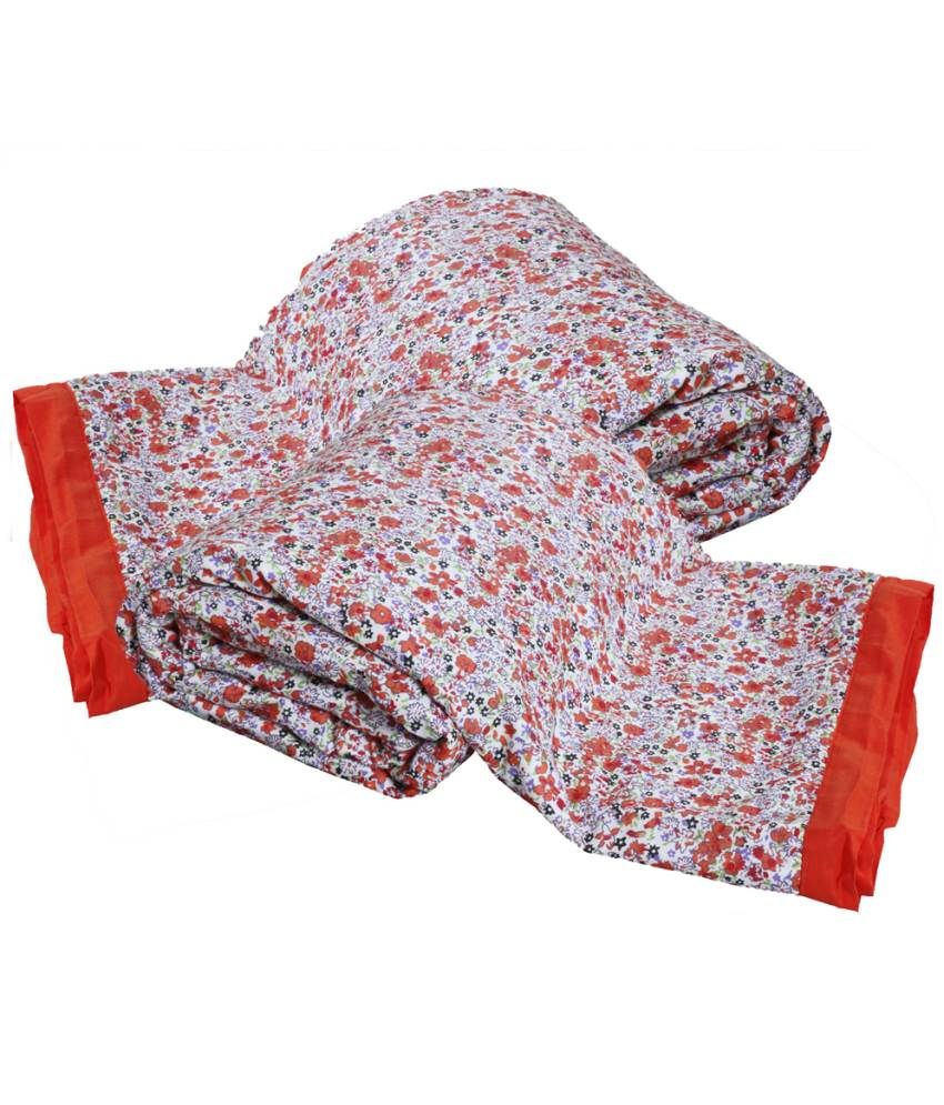 Indiweaves Orange Cotton Dohar/ac Blanket Set Of 2 Buy Indiweaves