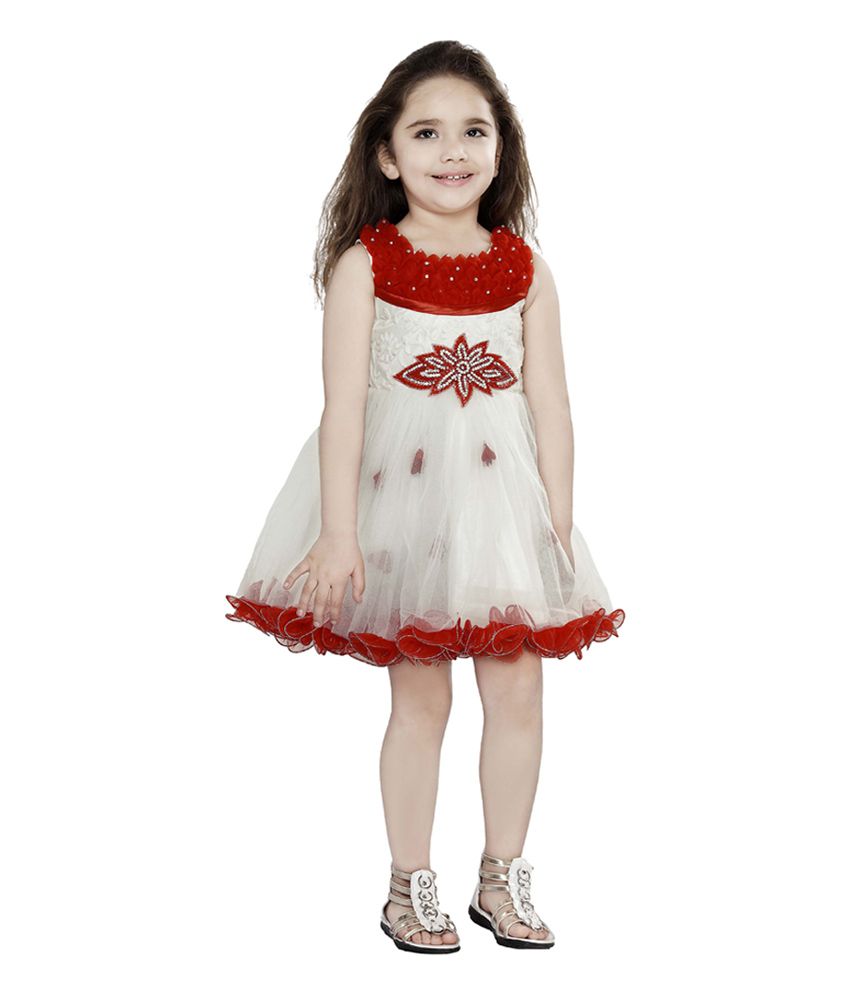 Be:kids Red Synthetic Sleeveless Party Wear Short Frock available at snapdeal for Rs.1058