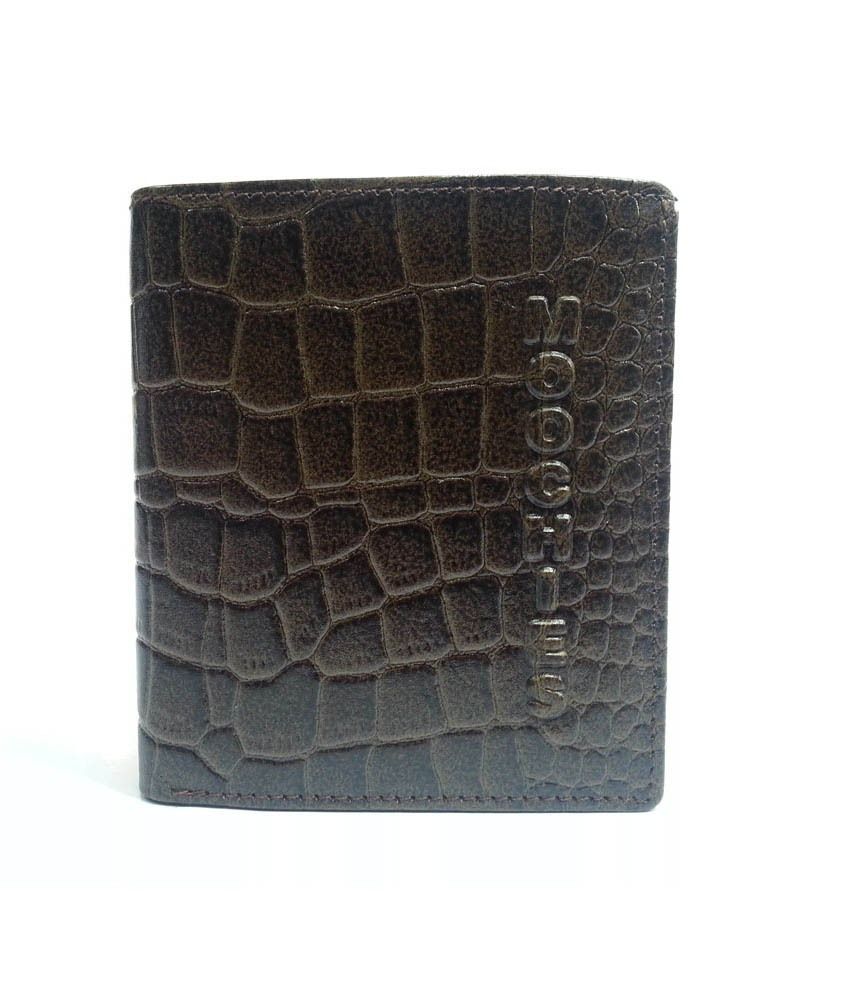 Moochies Brown Leather Wallet For Men